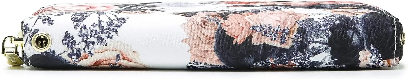 Women Wallet Card RFID For Womens Holder Blocking Credit Small Zipper Purse Pocket Bifold Slim Coin ID Ladies Wristlet Clutch Large Capacity Window Case Travel Zip Women's
