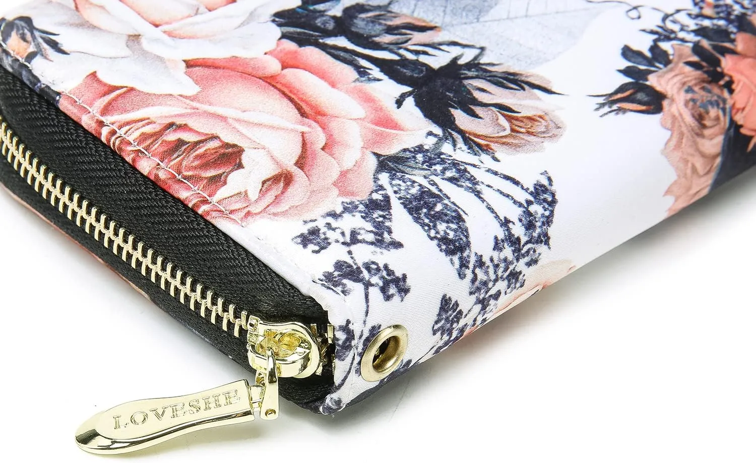 Women Wallet Card RFID For Womens Holder Blocking Credit Small Zipper Purse Pocket Bifold Slim Coin ID Ladies Wristlet Clutch Large Capacity Window Case Travel Zip Women's