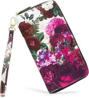Women Wallet Card RFID For Womens Holder Blocking Credit Small Zipper Purse Pocket Bifold Slim Coin ID Ladies Wristlet Clutch Large Capacity Window Case Travel Zip Women's