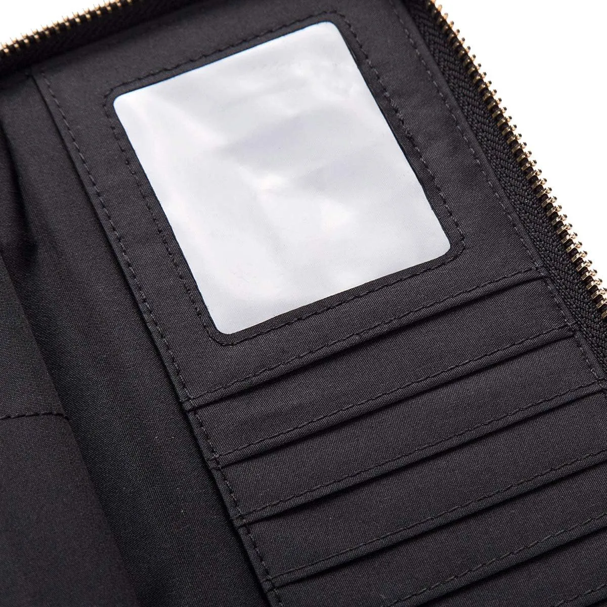 Women Wallet Card RFID For Womens Holder Blocking Credit Small Zipper Purse Pocket Bifold Slim Coin ID Ladies Wristlet Clutch Large Capacity Window Case Travel Zip Women's