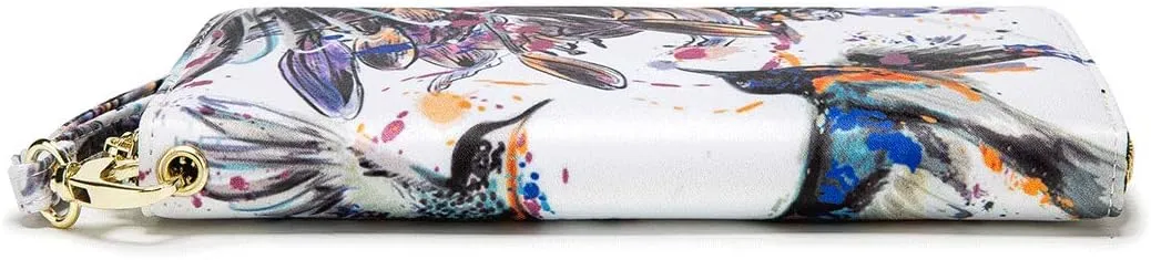 Women Wallet Card RFID For Womens Holder Blocking Credit Small Zipper Purse Pocket Bifold Slim Coin ID Ladies Wristlet Clutch Large Capacity Window Case Travel Zip Women's