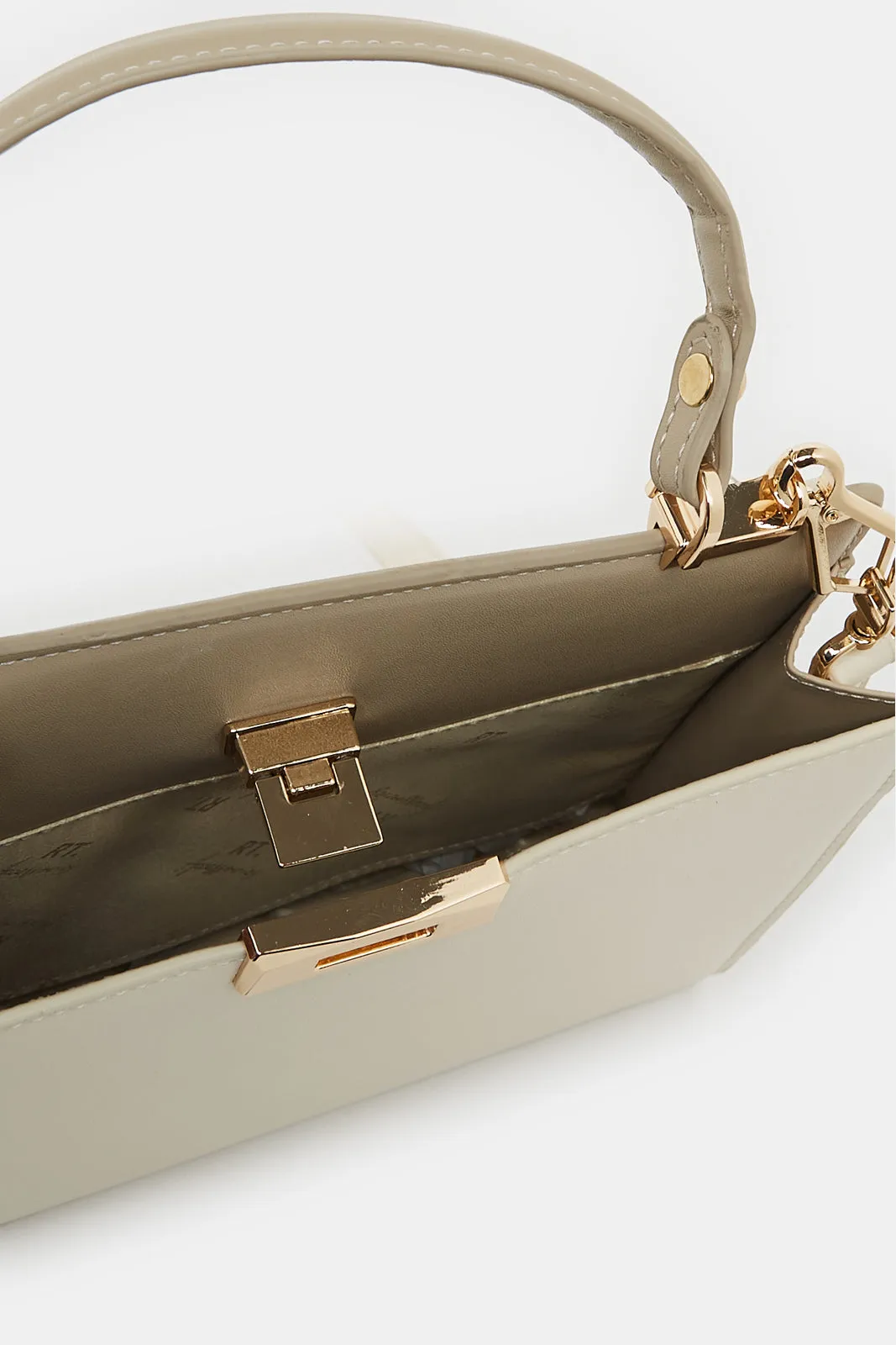 Women White Embellished Day Bag