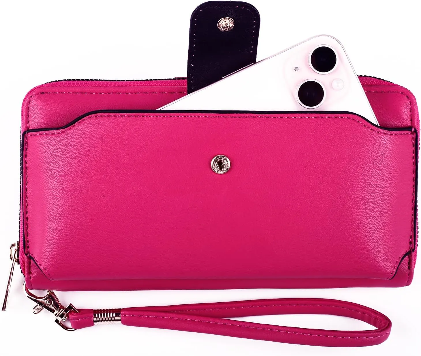 Women Wristlet Wallet with Cell Phone Holder RFID