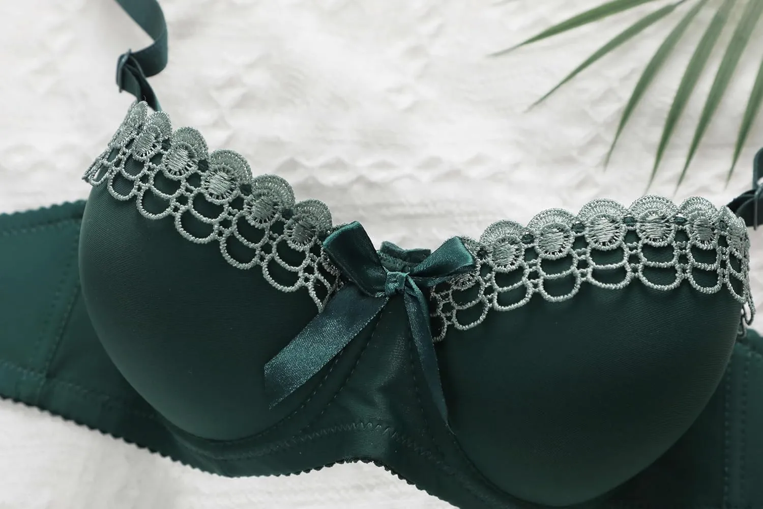 Womens Bowknot Bra Underwire Padded Push-up Full Coverage Bralettes