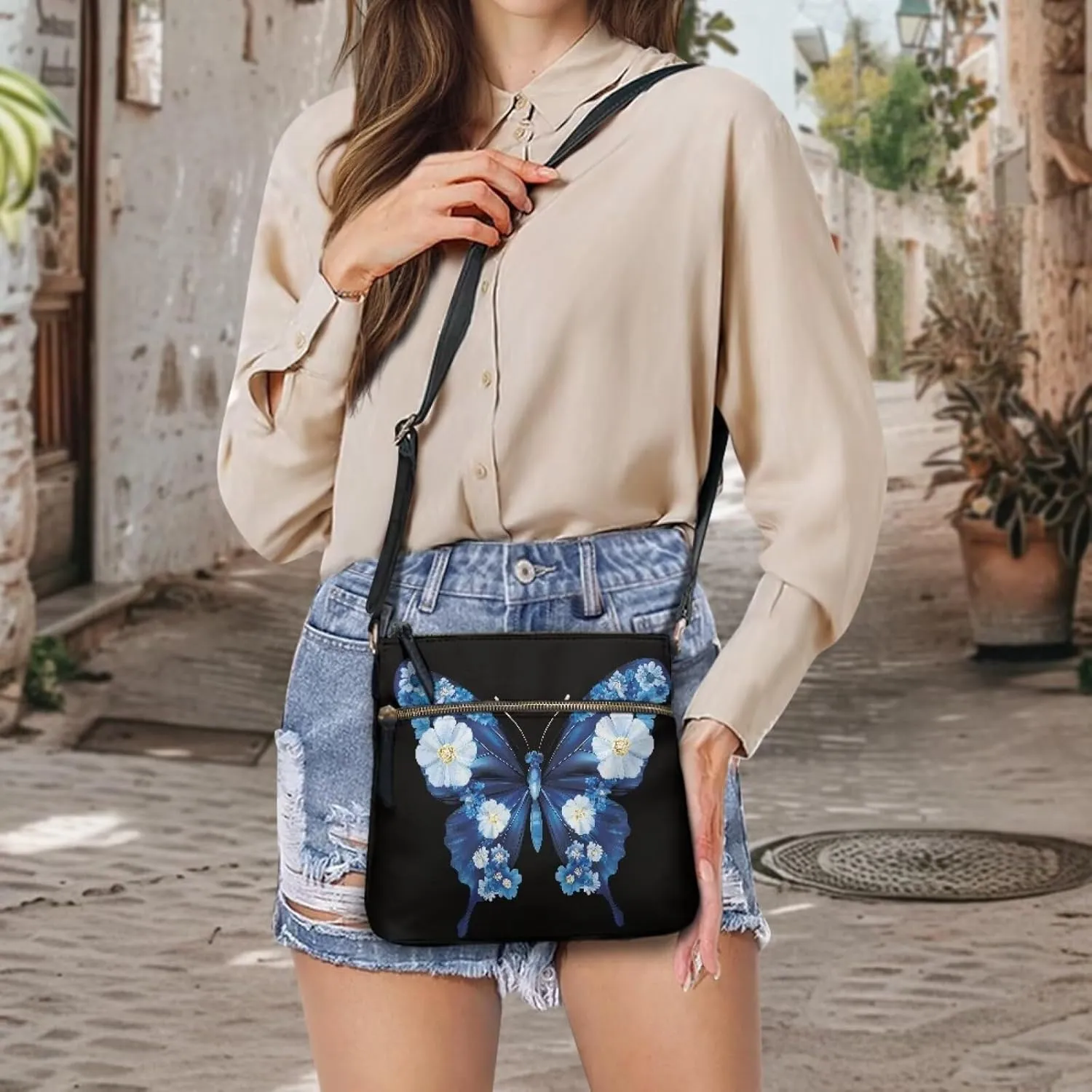 Women's Crossbody Bag Purse Shoulder Bag with Adjustable Strap,Trendy Leather Hobo Handbags Sling Bag Purse