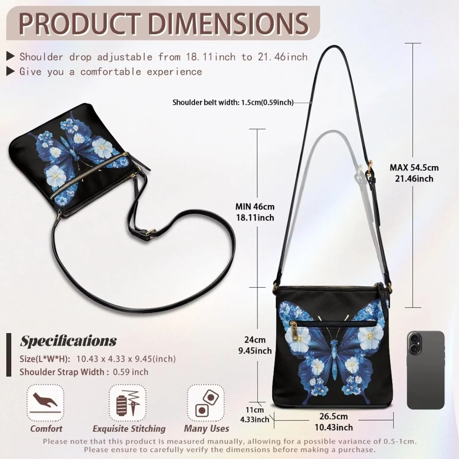 Women's Crossbody Bag Purse Shoulder Bag with Adjustable Strap,Trendy Leather Hobo Handbags Sling Bag Purse