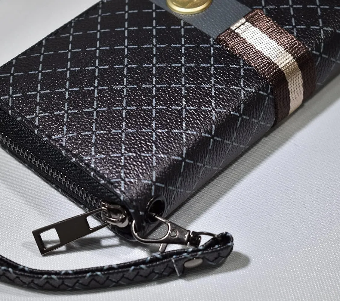 Women's Designer Wallet RFID Blocking DA Leather Wallets Large Phone Holder Wristlet wallets for women