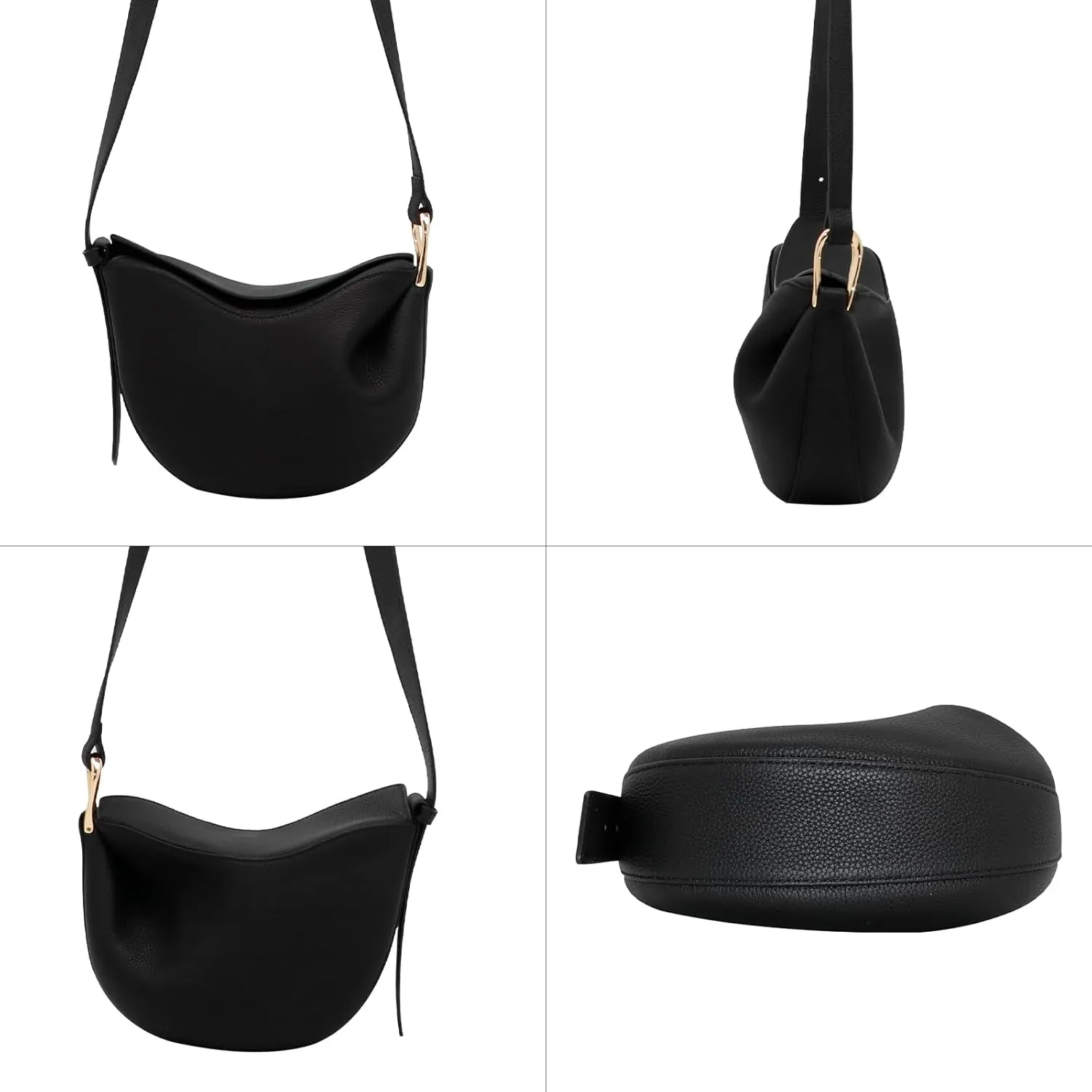Women's Fashion Cowhide Shoulder Pea Crossbody Bag