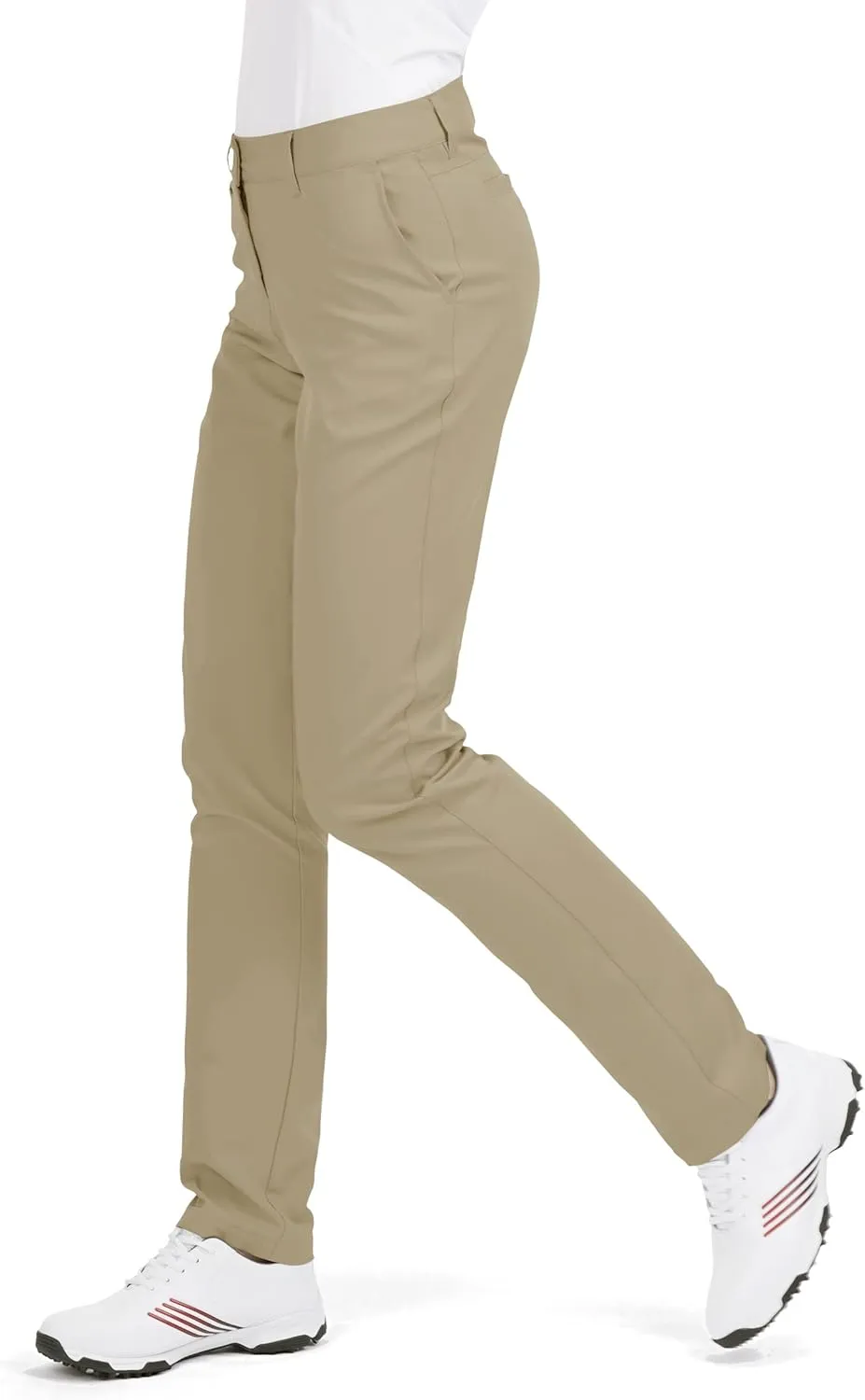 Women's Golf Pants Stretch Straight Lightweight Breathable Twill Work Chino Ladies Pants