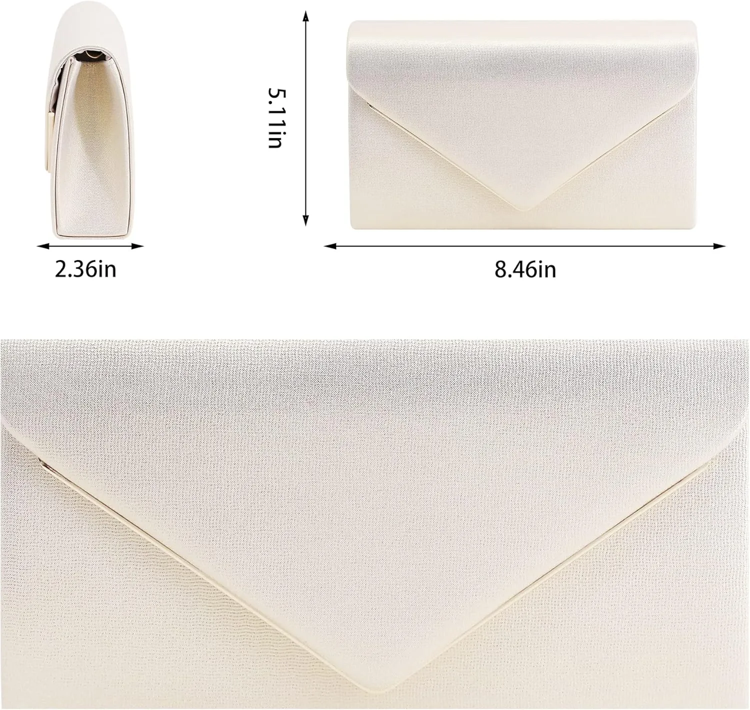 Women's PU Leather Clutches Evening Bag Wedding Purses Cocktail Prom Handbags