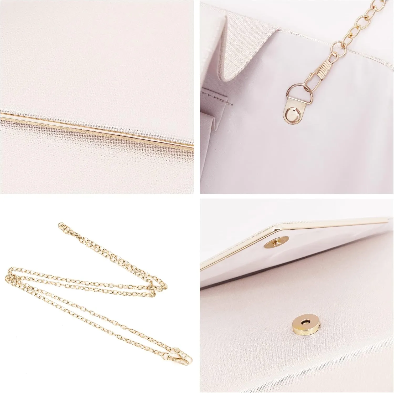 Women's PU Leather Clutches Evening Bag Wedding Purses Cocktail Prom Handbags