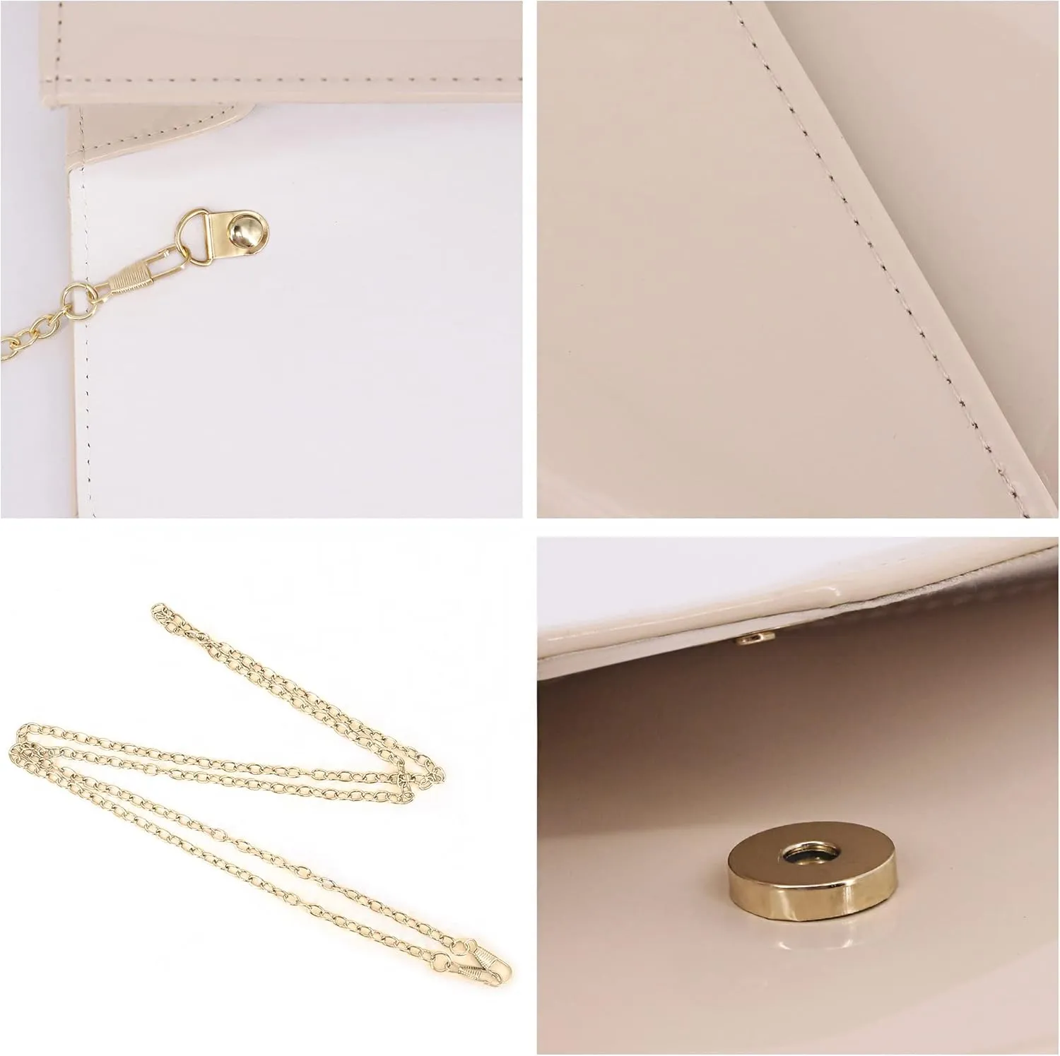 Women's PU Leather Clutches Evening Bag Wedding Purses Cocktail Prom Handbags