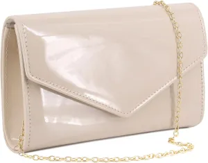 Women's PU Leather Clutches Evening Bag Wedding Purses Cocktail Prom Handbags