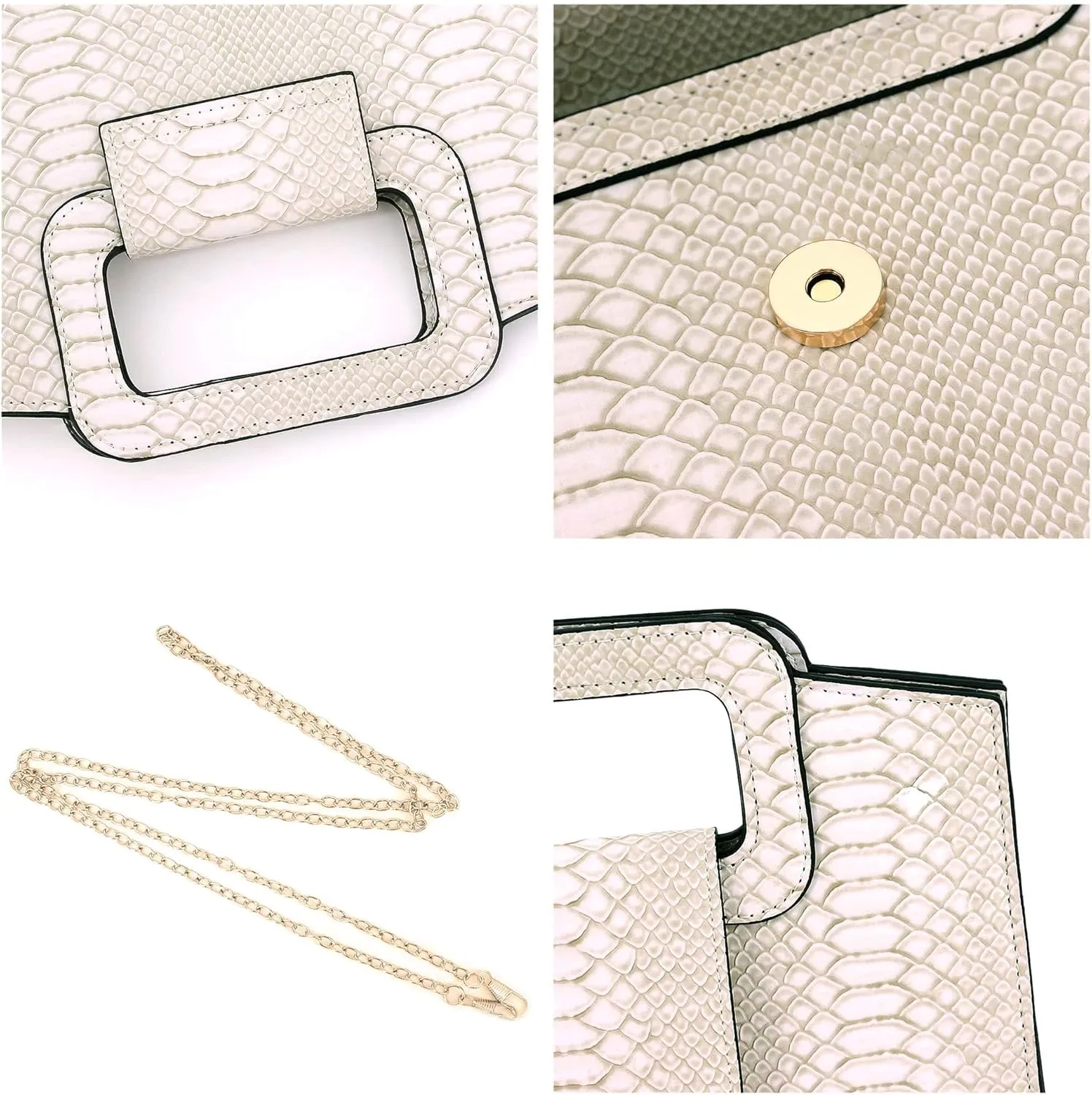 Women's PU Leather Clutches Evening Bag Wedding Purses Cocktail Prom Handbags