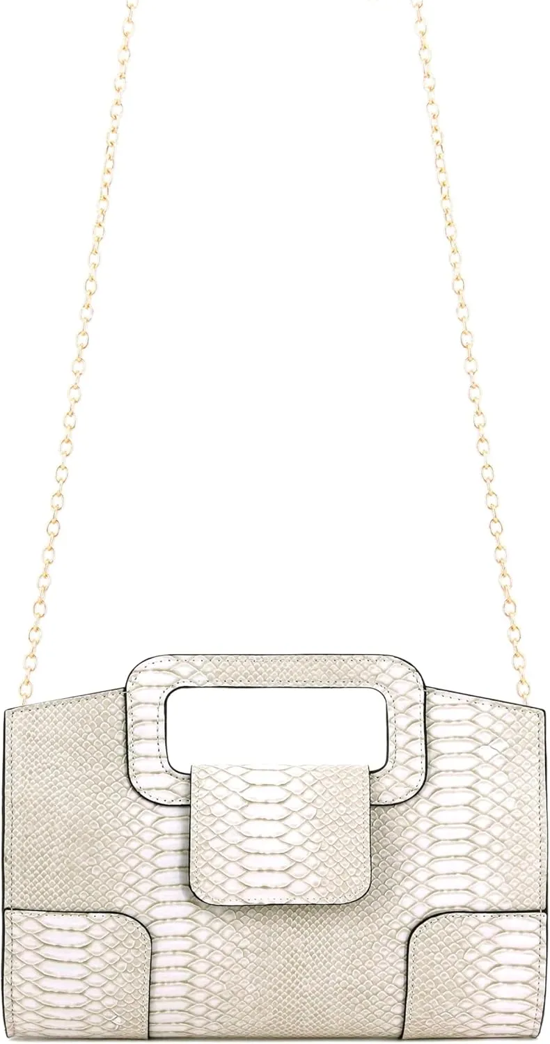 Women's PU Leather Clutches Evening Bag Wedding Purses Cocktail Prom Handbags