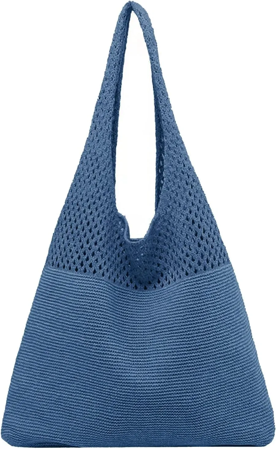 Women's Shoulder Bag, Crochet Tote Bag Vintage Fashion Crossbody Handbags Y2K Mesh Beach Bags, Purses for Women Trendy