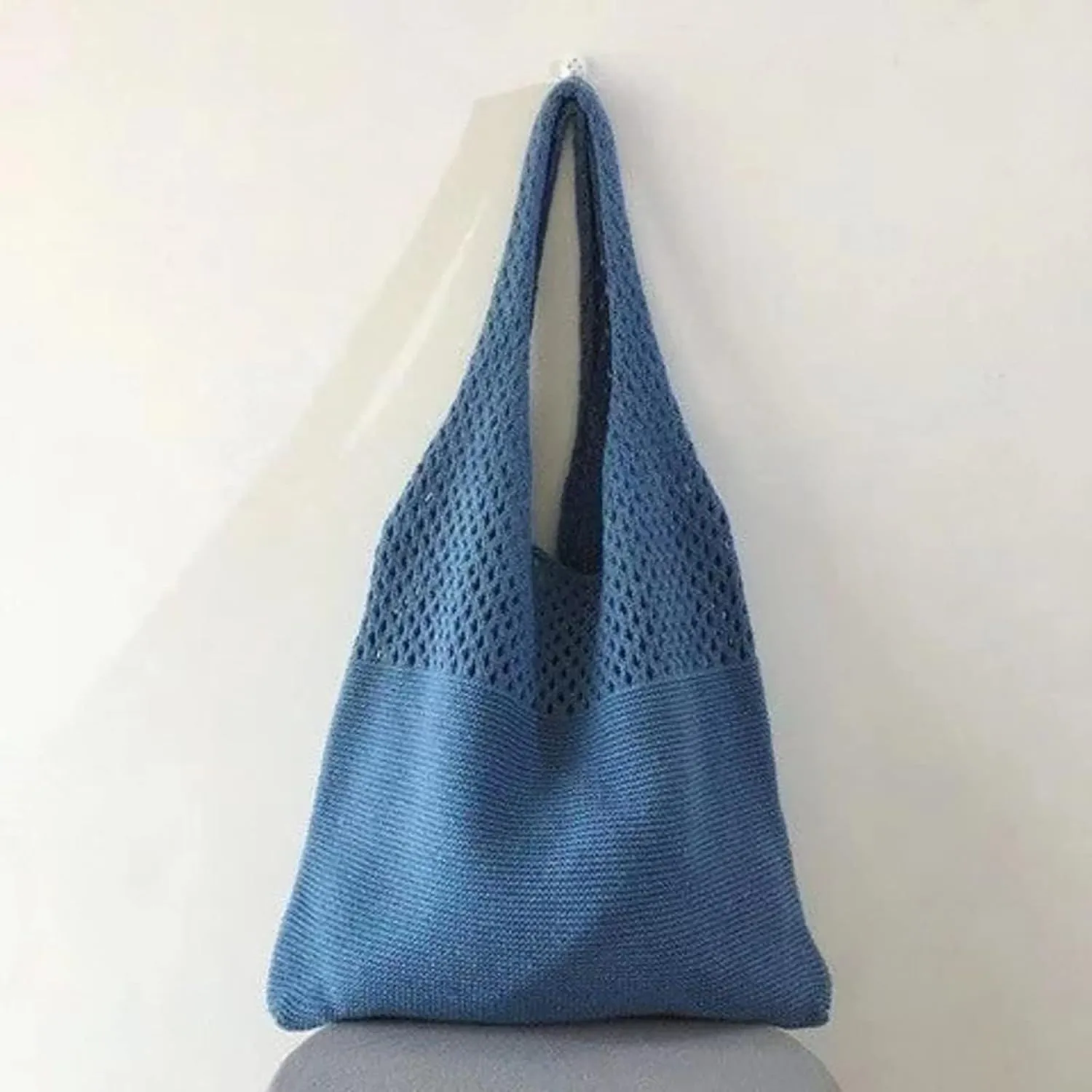 Women's Shoulder Bag, Crochet Tote Bag Vintage Fashion Crossbody Handbags Y2K Mesh Beach Bags, Purses for Women Trendy