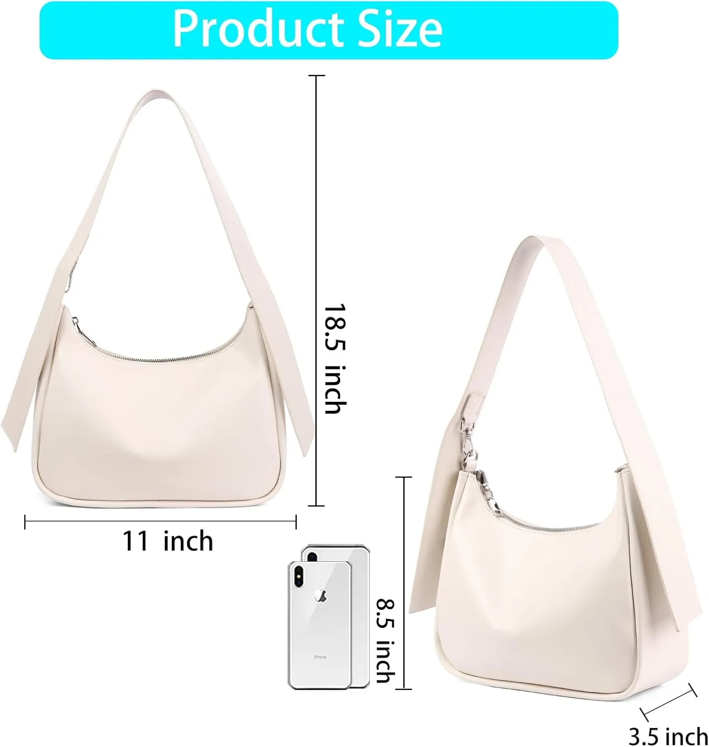 Women's Shoulder Bag Retro Classic Handbag Zipper Closure