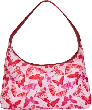 Women's Sling Hobo Bag with Leather Accents
