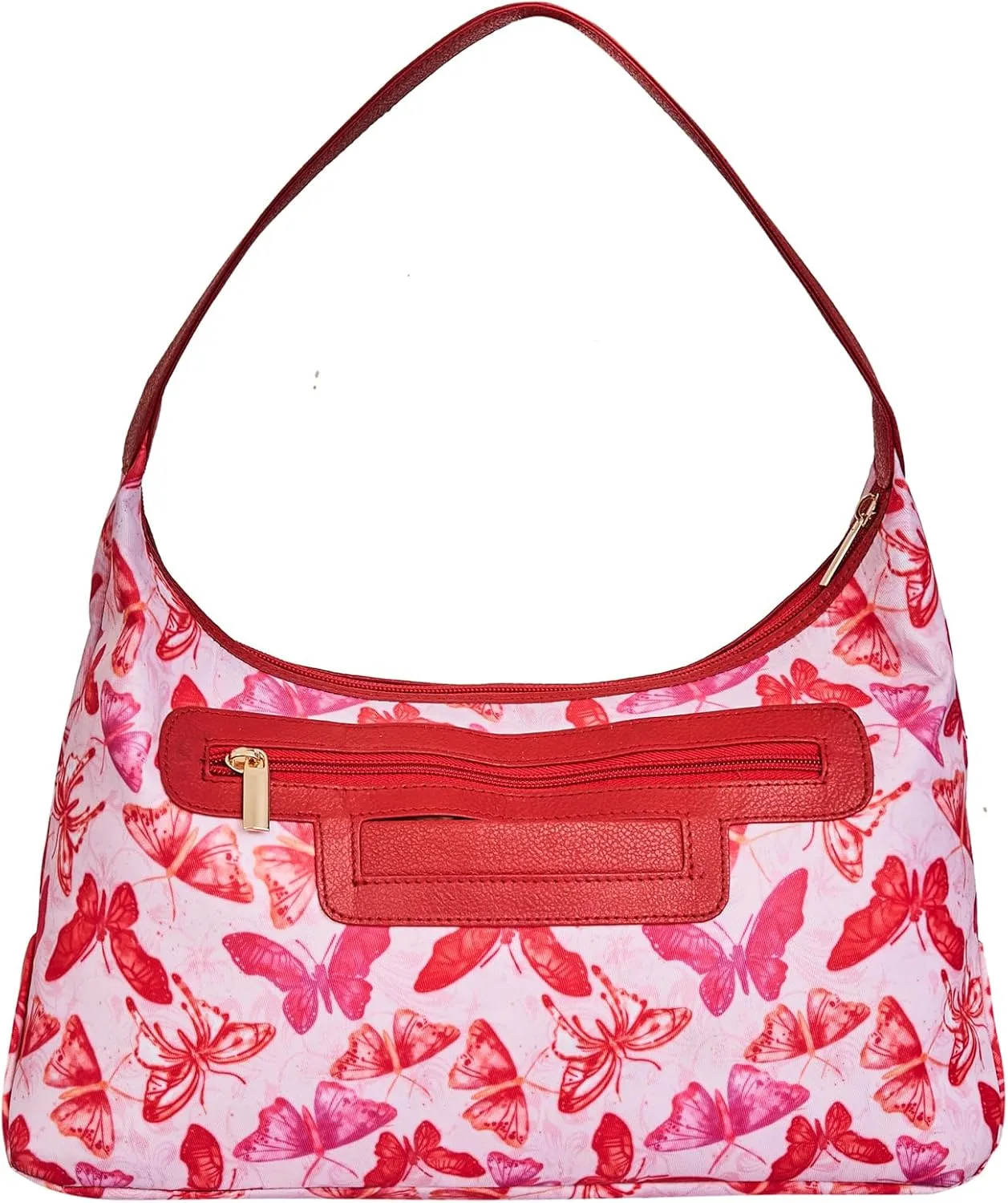 Women's Sling Hobo Bag with Leather Accents