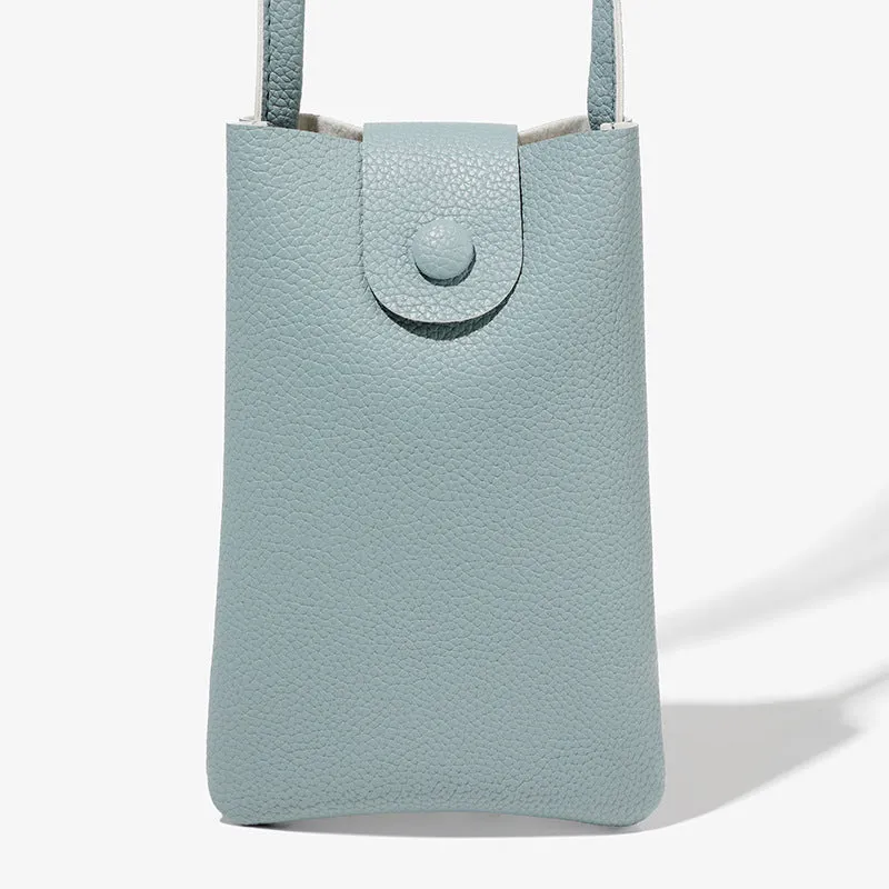 Women's Trendy Retro Textured Simple Mori Style Phone Bags