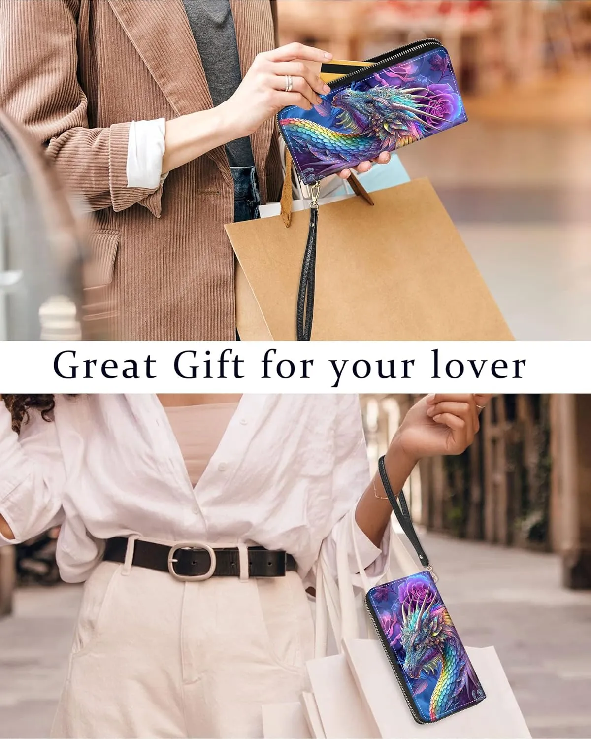 Womens Wallet Large Capacity Clutch Purse for Women Men, PU Leather RFID Blocking Purse Credit Card Clutch