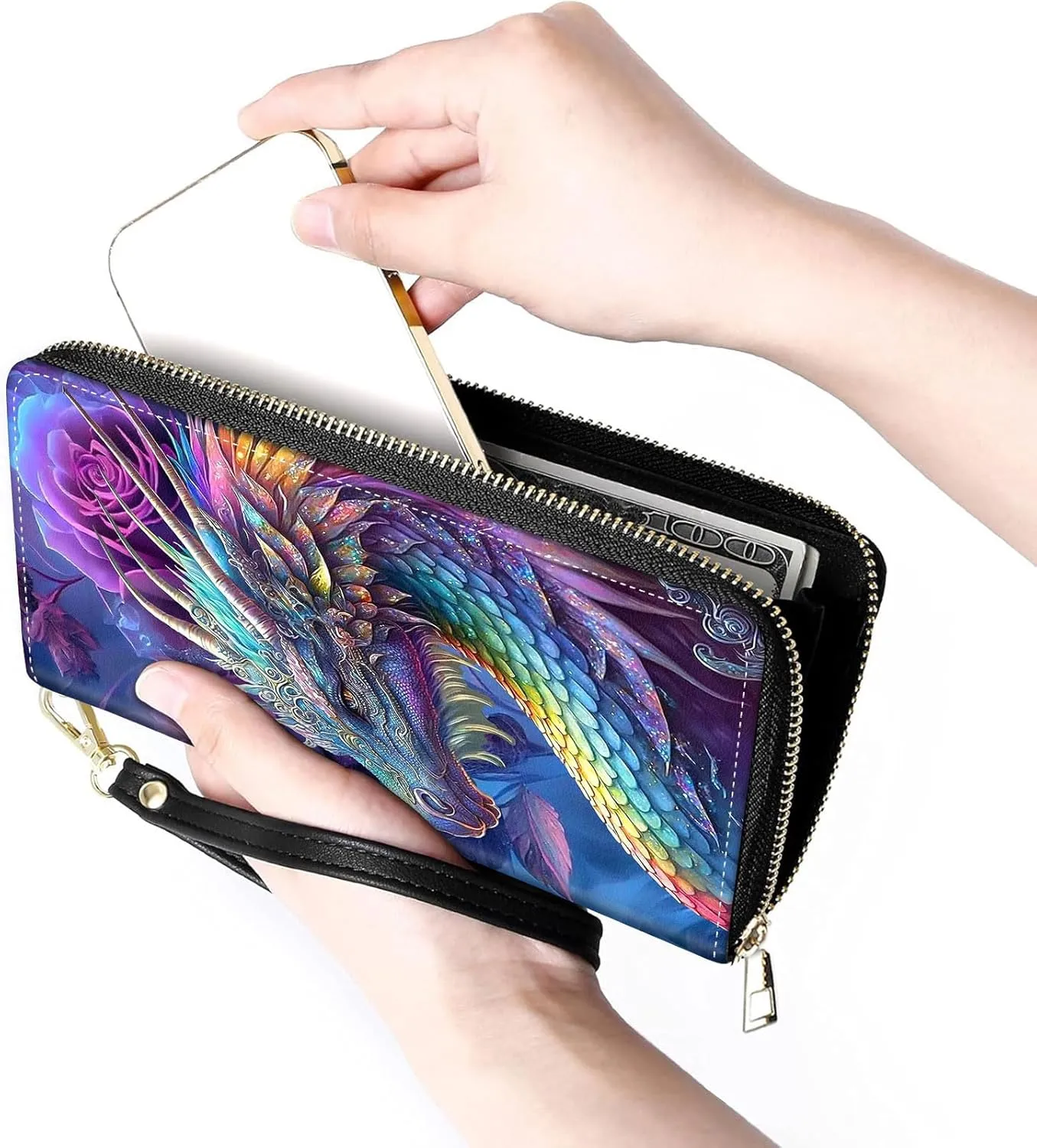 Womens Wallet Large Capacity Clutch Purse for Women Men, PU Leather RFID Blocking Purse Credit Card Clutch