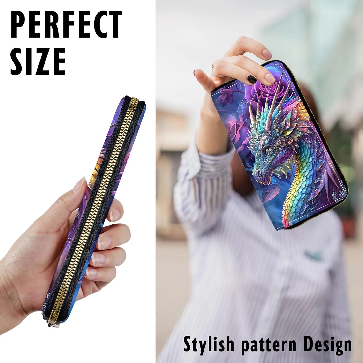 Womens Wallet Large Capacity Clutch Purse for Women Men, PU Leather RFID Blocking Purse Credit Card Clutch