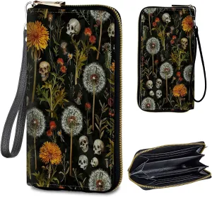 Womens Wallet PU Leather Wristlet Wallets for Women, Large Capacity Lady Fashion Wallet Card Holder Zipper Wallet