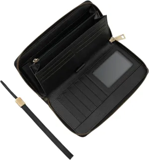 Women's Wallet RFID Blocking Leather Zip Around Large Capacity Card Holder Ladies Phone Clutch Long Purse Wristlet