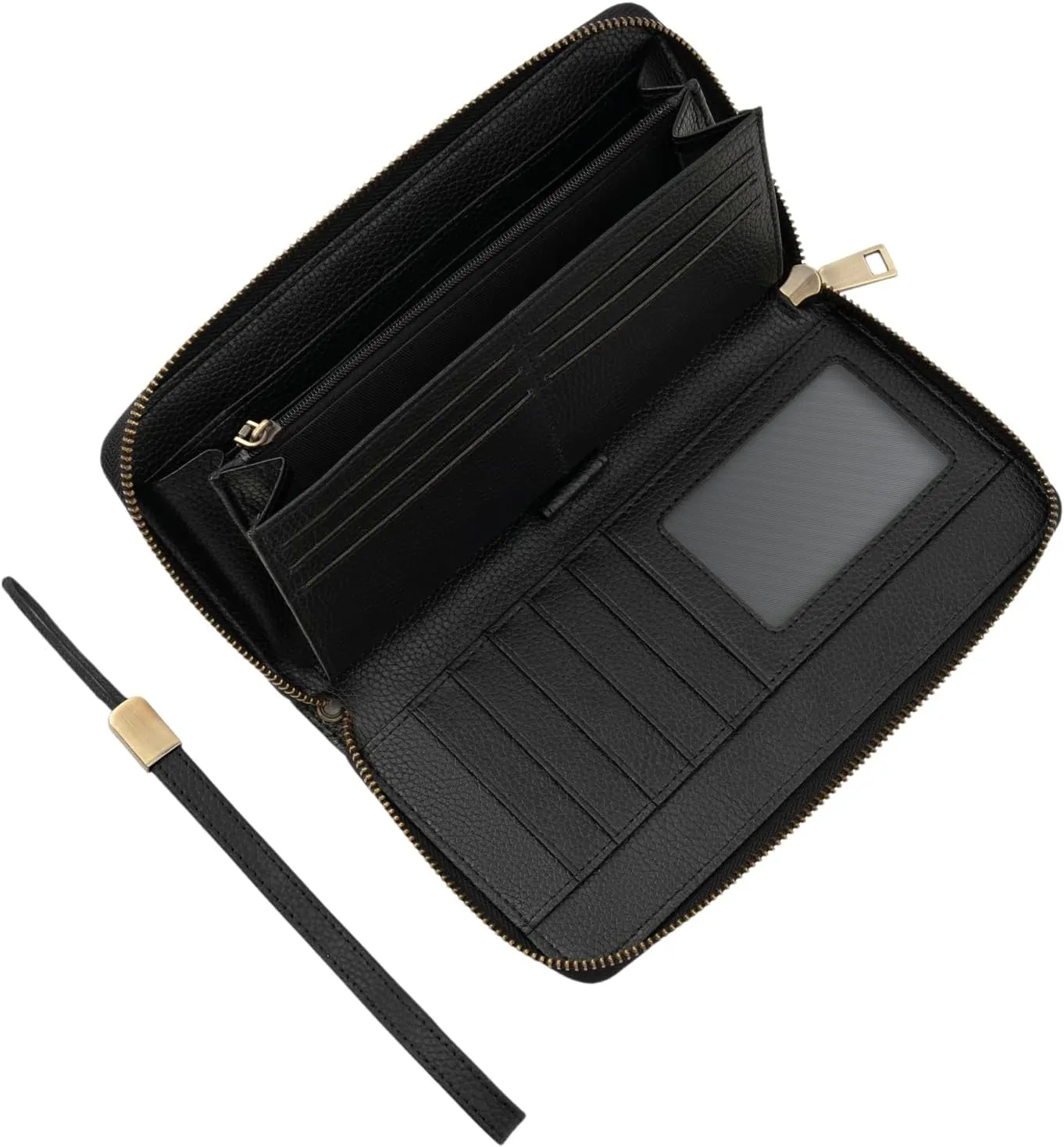 Women's Wallet RFID Blocking Leather Zip Around Large Capacity Card Holder Ladies Phone Clutch Long Purse Wristlet