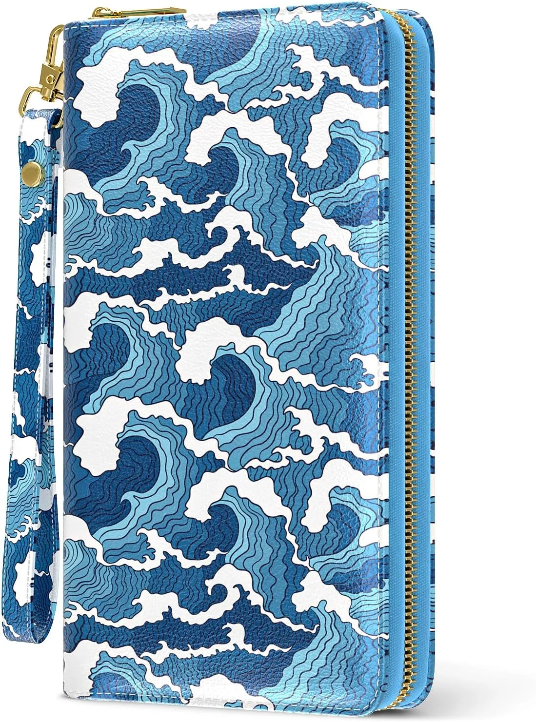 Womens Wallet, RFID Wristlet Wallets for Women, Ladies Clutch Purses, Large Travel Card Holder with Phone Holder