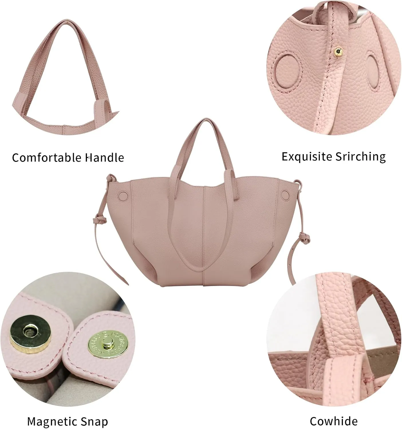 Work Bag Faux Leather Tote Bag for Women Trendy Handbag Purse Fall Shoulder Bag with Magnetic Closure