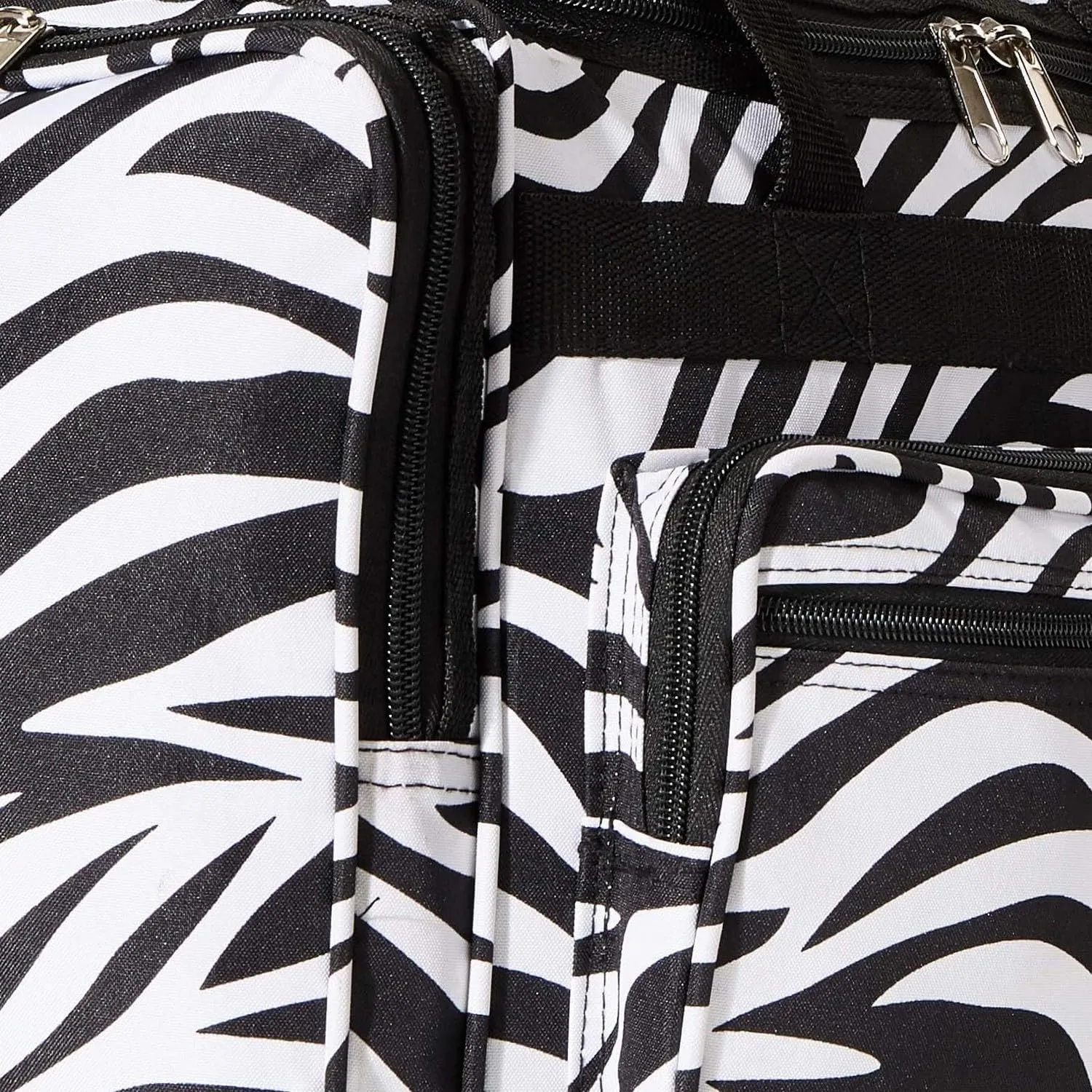 World Traveler 81T16-163 Duffle Bag, One Size, Black Trim Zebra