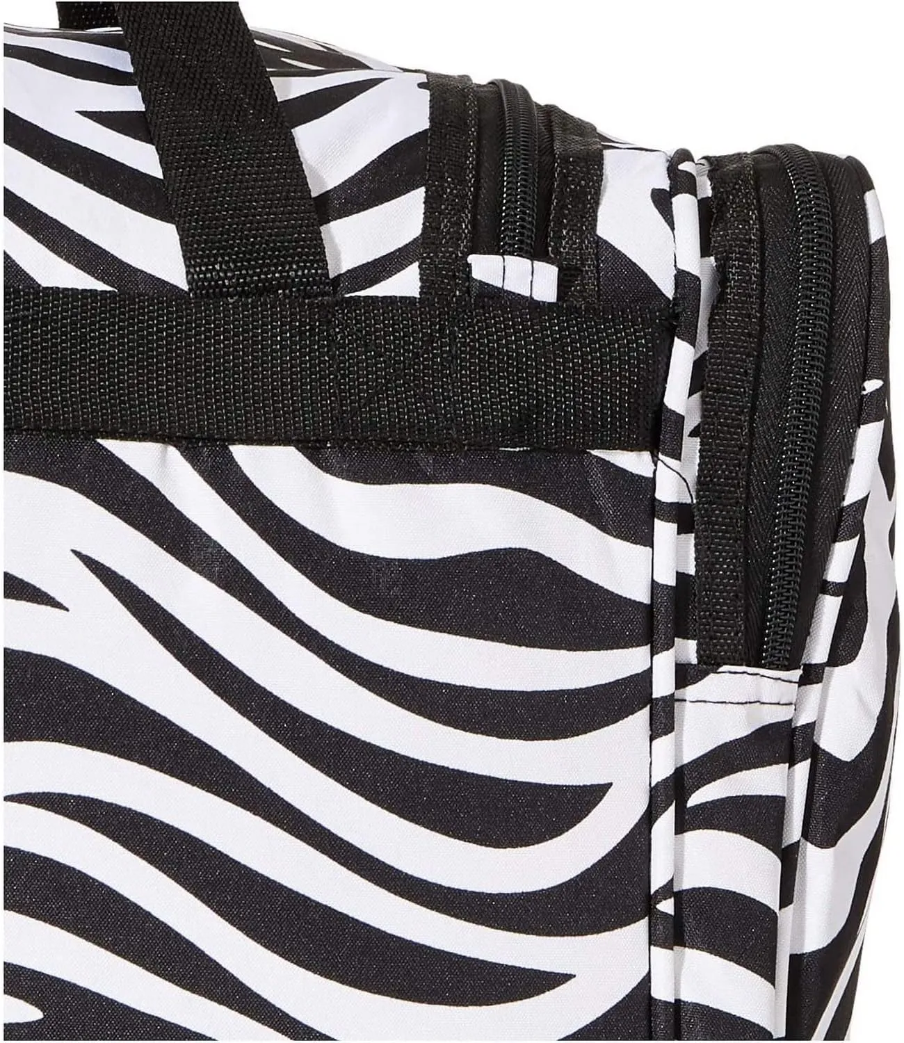 World Traveler 81T16-163 Duffle Bag, One Size, Black Trim Zebra