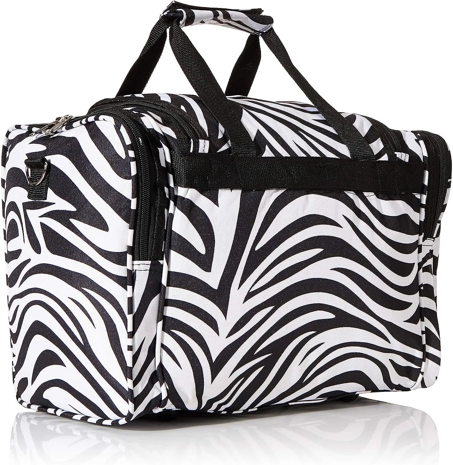 World Traveler 81T16-163 Duffle Bag, One Size, Black Trim Zebra