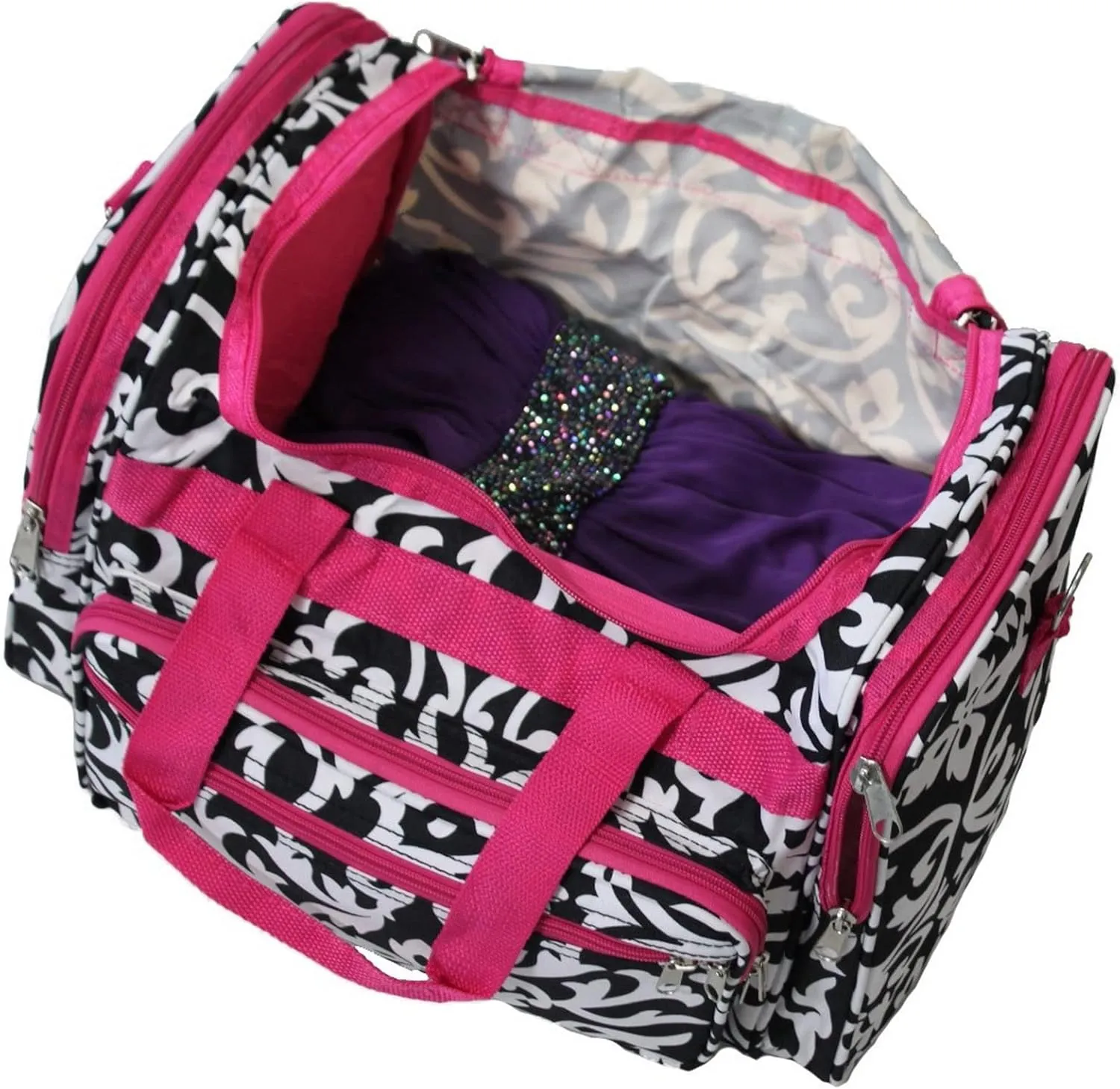 World Traveler Feel Good Prints 19-inch Duffel Bag, Pink Trim Damas