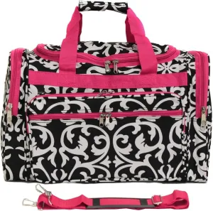 World Traveler Feel Good Prints 19-inch Duffel Bag, Pink Trim Damas