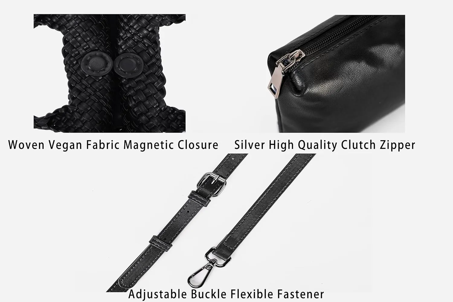 Woven Leather Bag for Women Crossbody Bag PU Leather Handbags