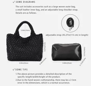 Woven Leather Bag for Women Crossbody Bag PU Leather Handbags