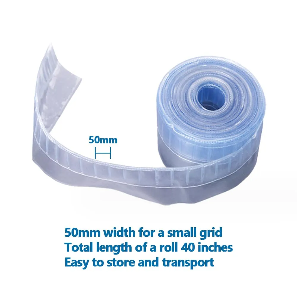 X-Ray Inspection Lead Letter Bags, 50mm Double Row Non-Magnetic Closure for Flaw Detection Position Marking, Human Leather & Plastic Material, 40"/Roll (Non-Magnetic Type)
