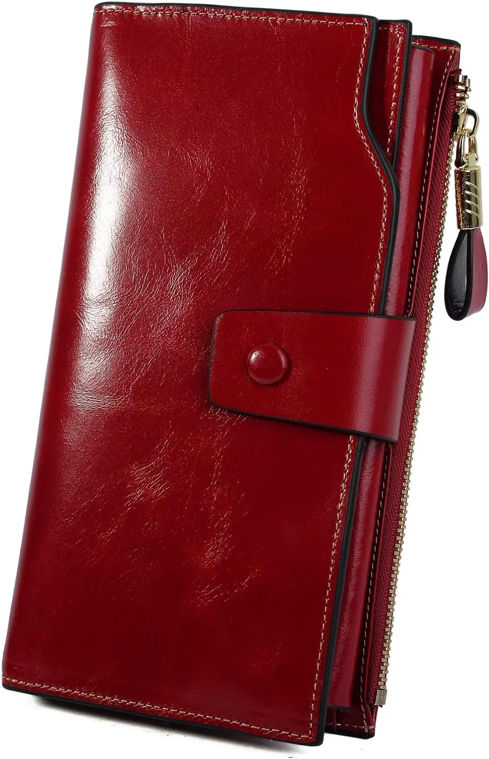 YALUXE Women's Genuine Leather Wallet RFID Blocking Multi Card Holder with Cell Phone Pocket Mothers Day Gifts