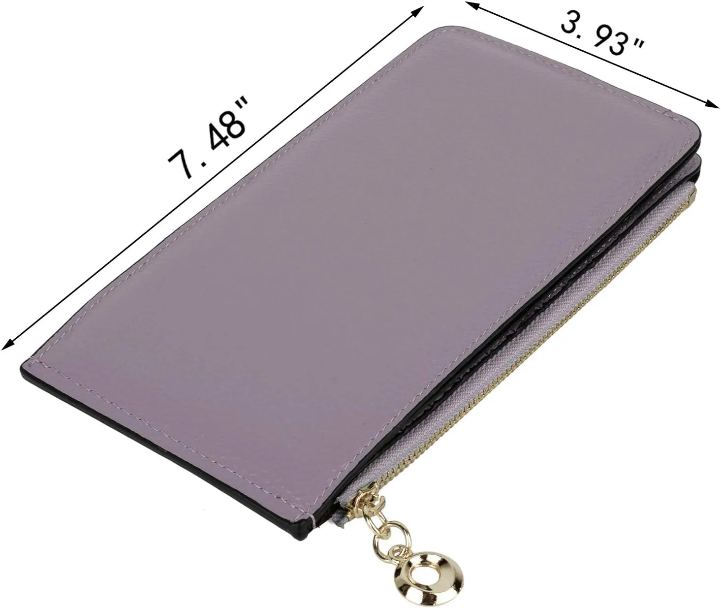 YALUXE Women's Genuine Leather Wallet RFID Blocking Multi Card Organizer with Cell Phone Pocket Zipper Closure