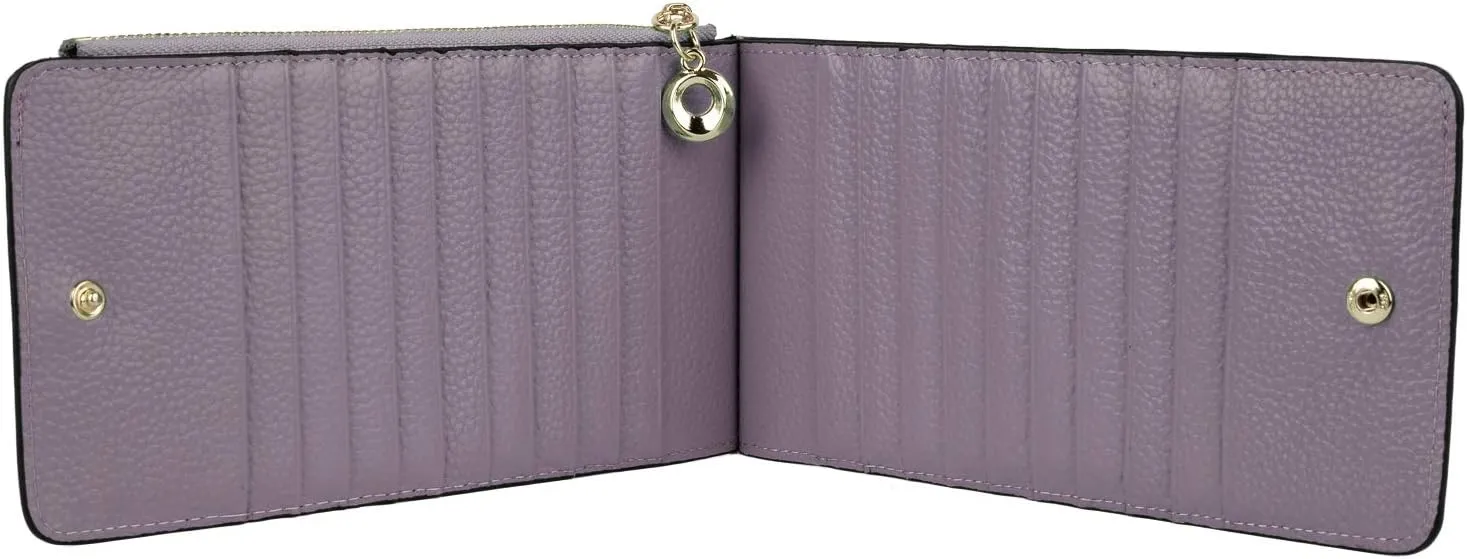 YALUXE Women's Genuine Leather Wallet RFID Blocking Multi Card Organizer with Cell Phone Pocket Zipper Closure