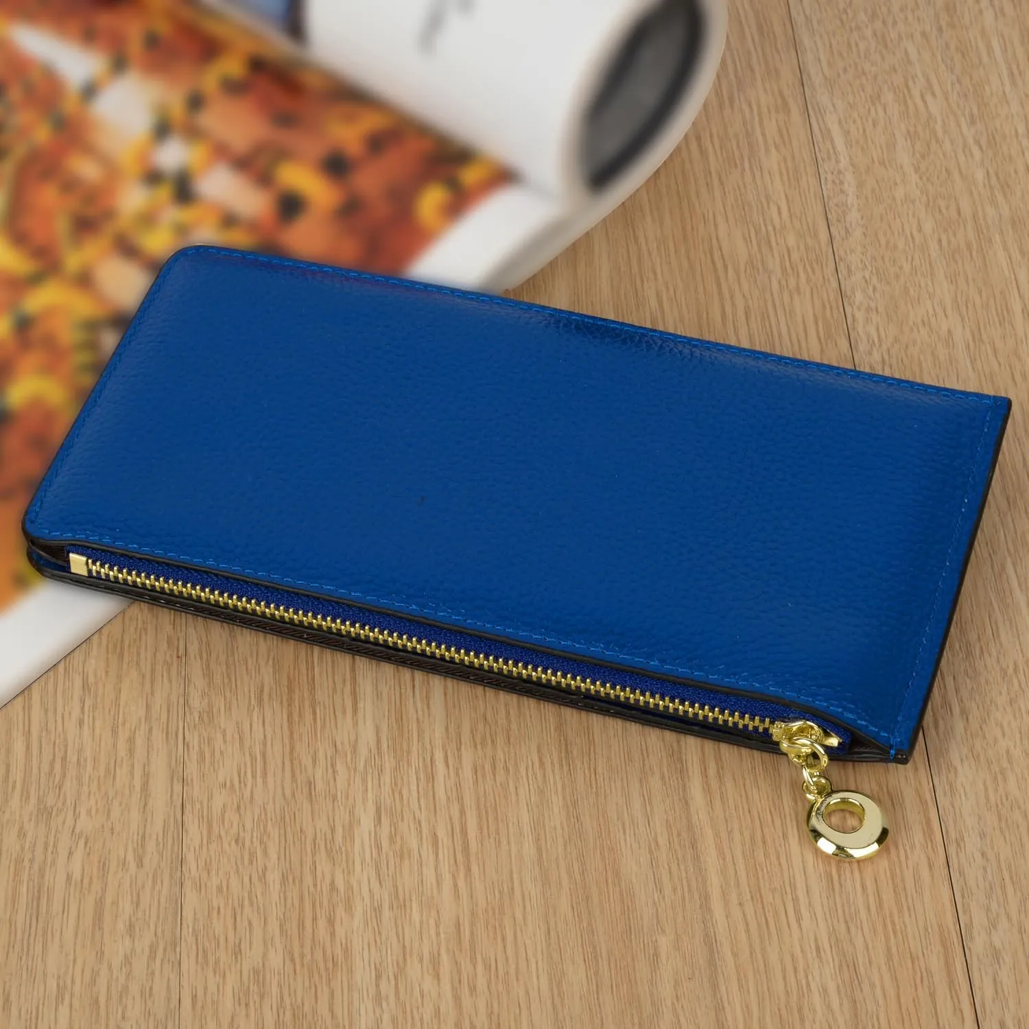 YALUXE Women's RFID Blocking Genuine Leather Wallets Cell Phone Pocket Card Holder Organizer Coin Purse with Zipper Pocket