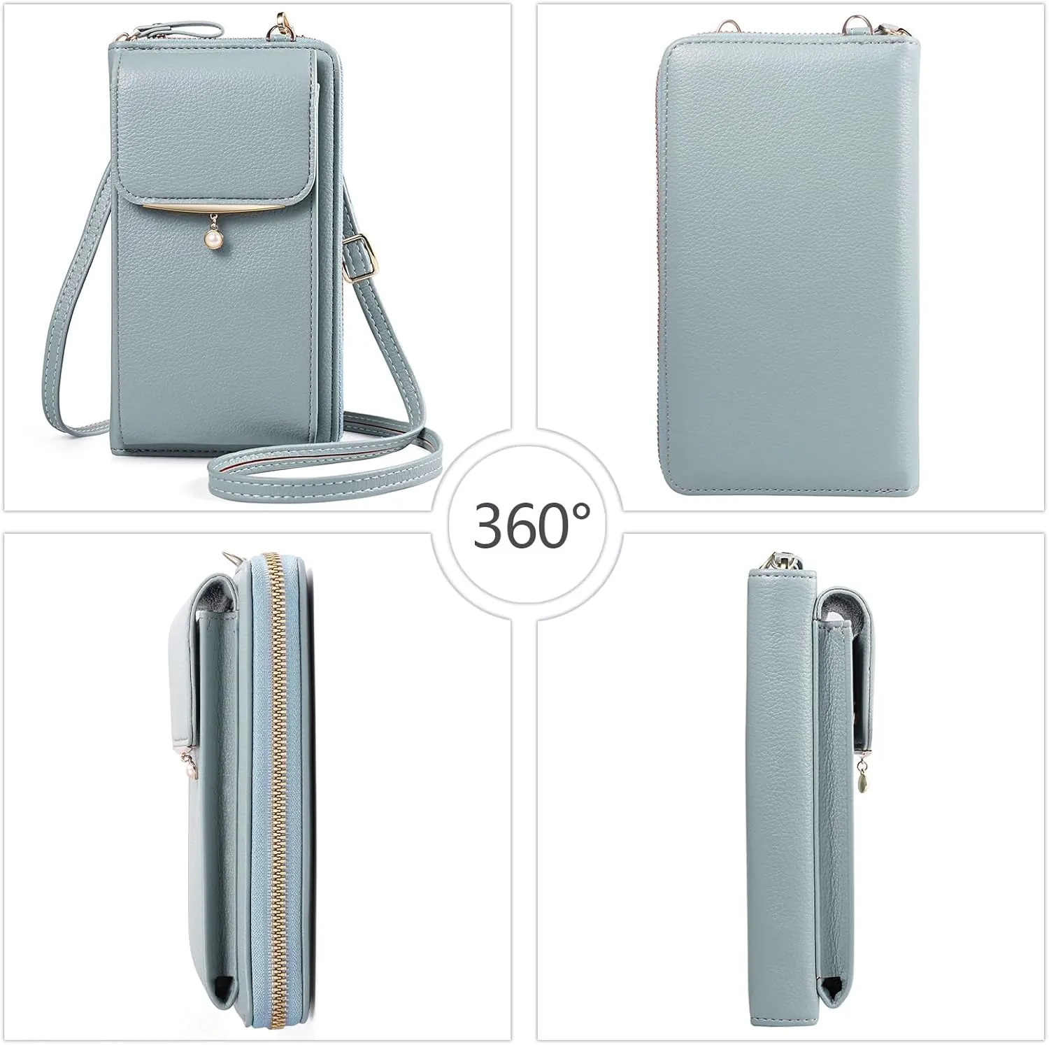 YICHEEY Small Crossbody Cell Phone Purse Bags for Women Mini Shoulder Handbag Wallet with Credit Card Slots