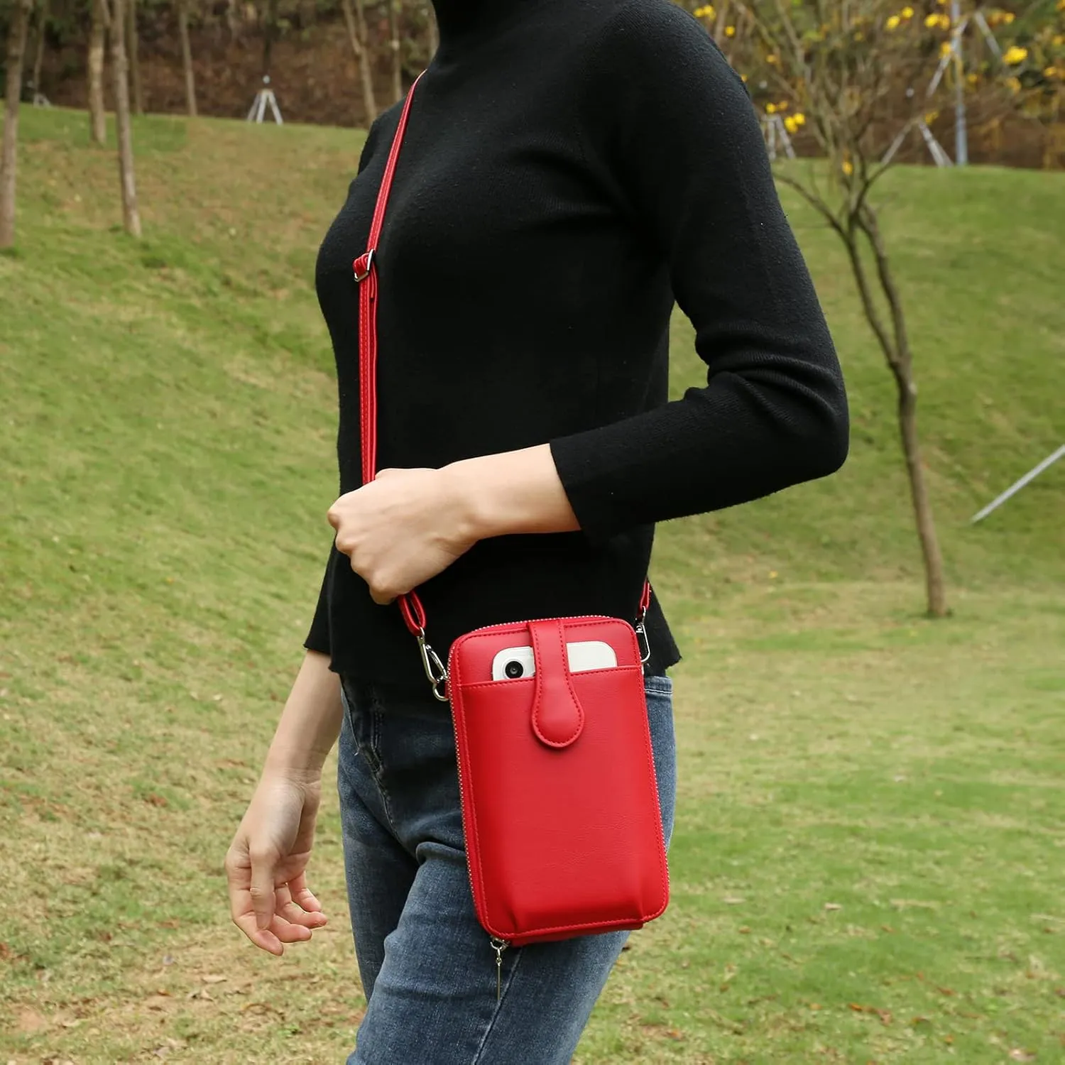 YICHEEY Small Crossbody Cell Phone Purse Bags for Women Mini Shoulder Handbag Wallet with Credit Card Slots