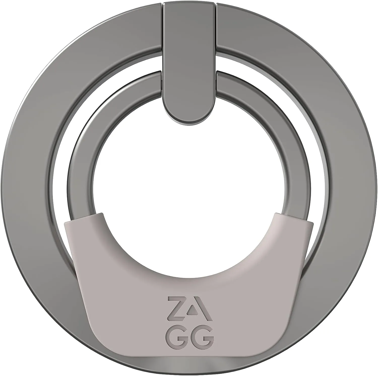 ZAGG Ring Snap 360, Magnetic Ring Accessory – 360 Degree Rotation, Secure Hold with Kickstand – Super Strong Magnet, Compatible with MagSafe Devices, iPhone 14 & Snap Compatible Devices, Nickel