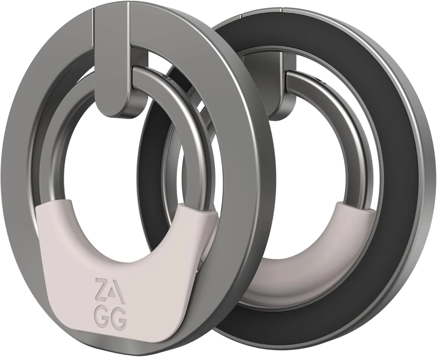 ZAGG Ring Snap 360, Magnetic Ring Accessory – 360 Degree Rotation, Secure Hold with Kickstand – Super Strong Magnet, Compatible with MagSafe Devices, iPhone 14 & Snap Compatible Devices, Nickel
