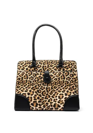 Zen Collection Leopard Print Grab Bag, Brown Multi
